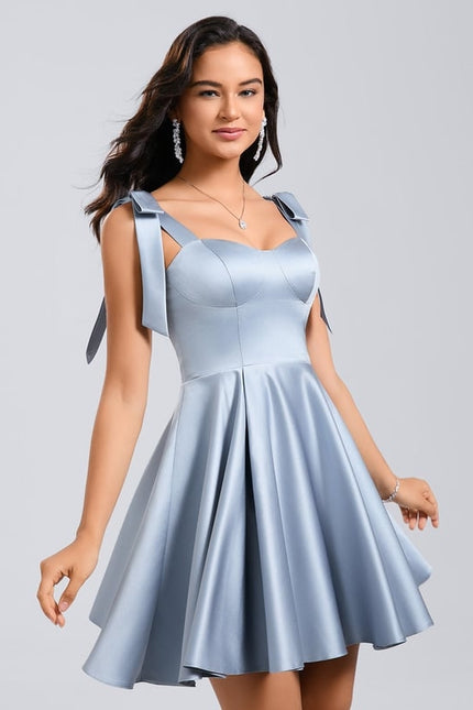 Robe De Bal Satin Lilas - gallery 3