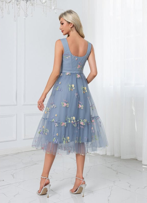 Robe De Bal Émeraude Florale - gallery 7