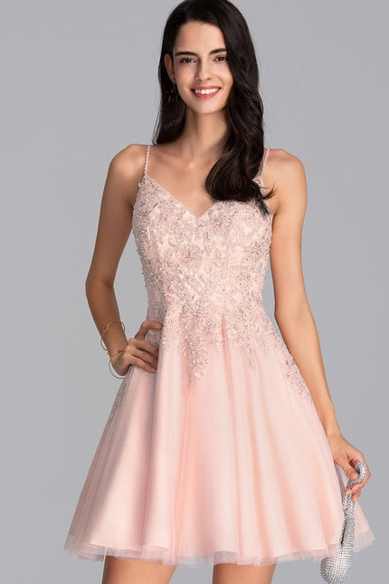 Robe De Bal Courte Perlée