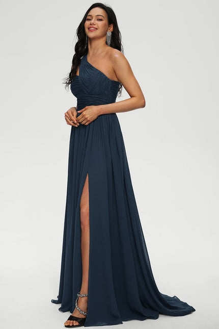 Robe De Bal Asymétrique Fluide - gallery 2