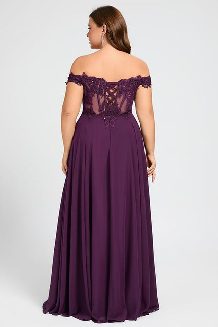 Robe De Bal Violette Élégante - gallery 5