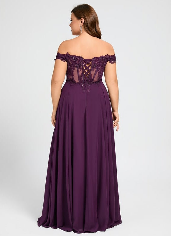 Robe De Bal Violette Élégante - gallery 5