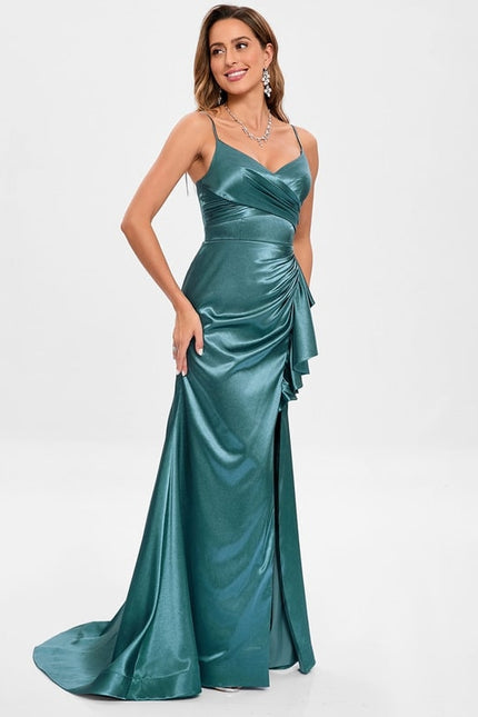 Robe De Bal Satinée Sirène - gallery 2