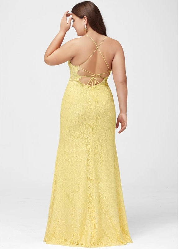 Robe De Bal Jaune Floral - gallery 9