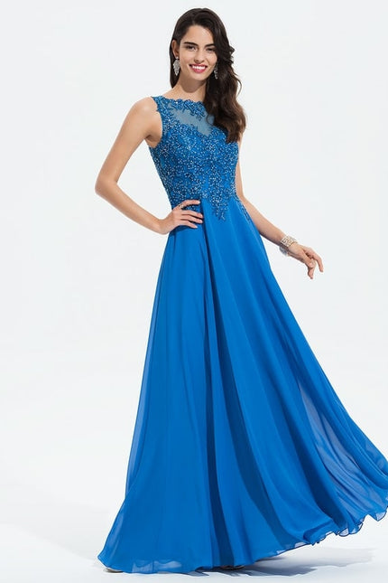 Robe De Bal Chiffon Noir - gallery 1