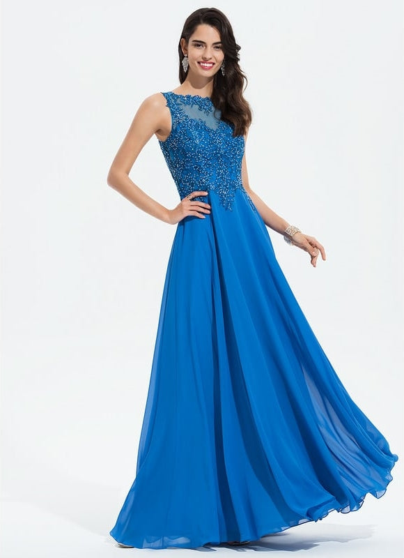 Robe De Bal Chiffon Noir - gallery 1