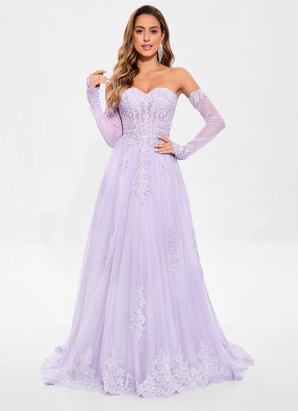 Robe De Bal Lilas Romantique