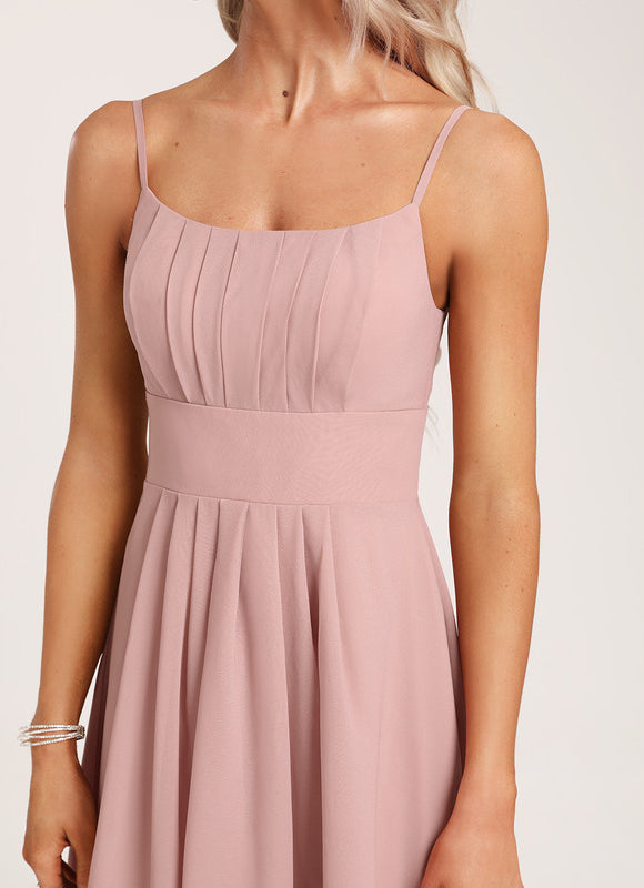 Robe De Bal Mousseline Rose Pâle - gallery 4