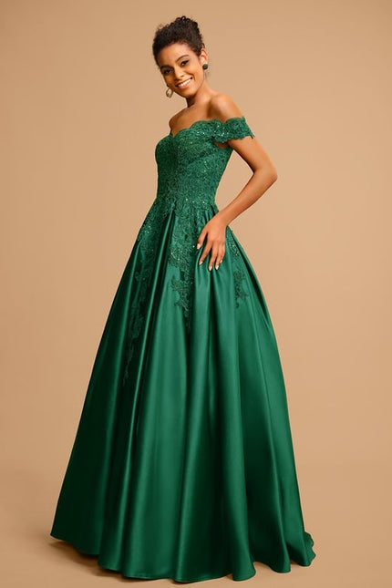 Robe De Bal Émeraude Opulente - gallery 1