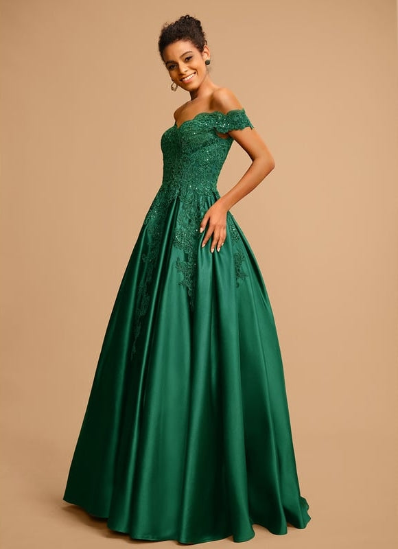 Robe De Bal Émeraude Opulente - gallery 1
