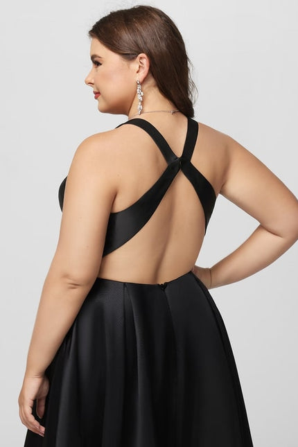 Robe De Bal Asymétrique Satinée - gallery 8