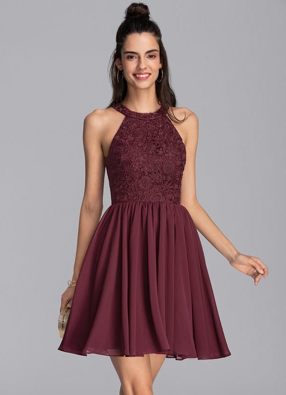 Robe De Bal À Volants Marine - gallery 1