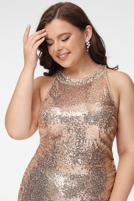 Robe De Bal Pailletée Verte - gallery 9