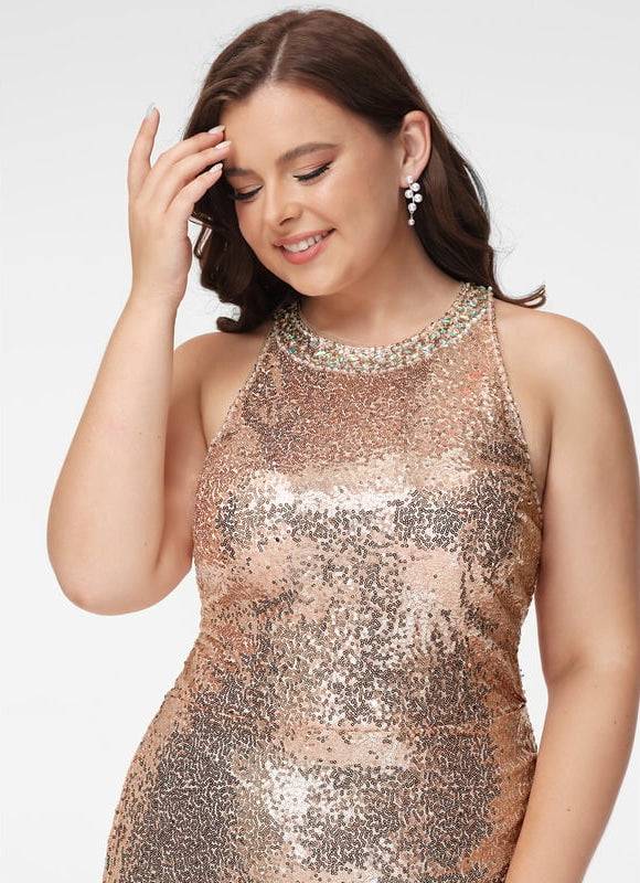 Robe De Bal Pailletée Verte - gallery 9