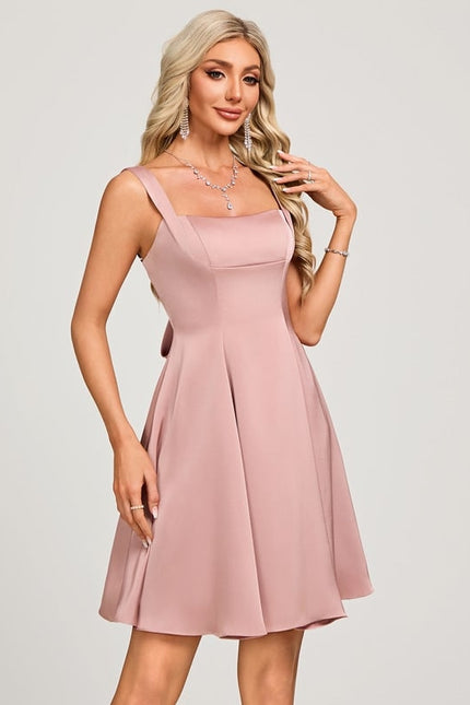 Robe De Bal Courte Rosée - gallery 4