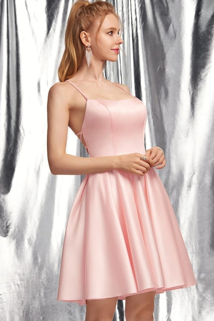 Robe De Bal Satinée À Bretelles - gallery 3