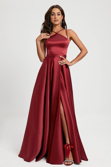 Robe De Bal Satin Écarlate Insolent