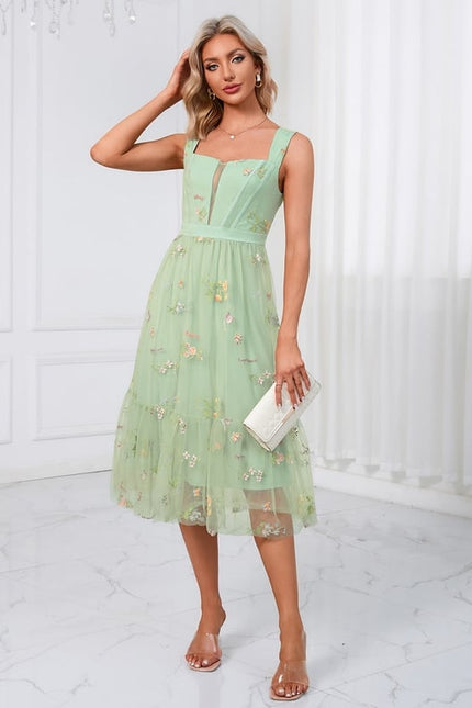 Robe De Bal Émeraude Florale - gallery 4