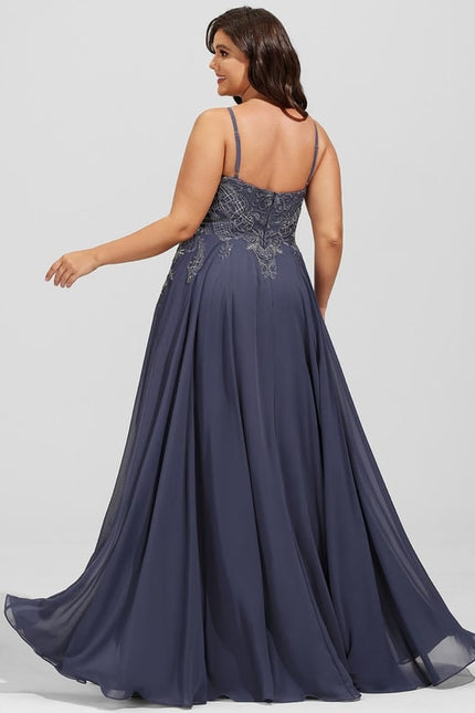 Robe De Bal Fluide Ornée - gallery 9