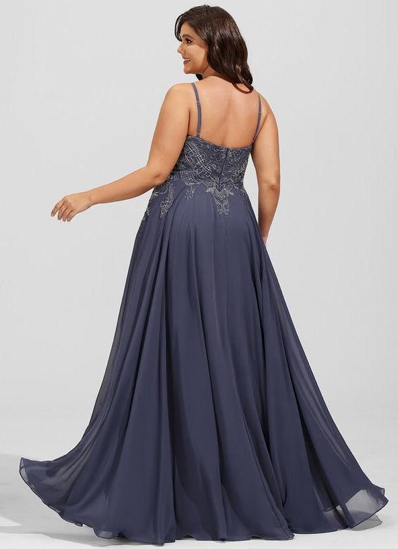 Robe De Bal Fluide Ornée - gallery 9