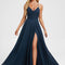 Robe De Bal Longue Fluide Bleu