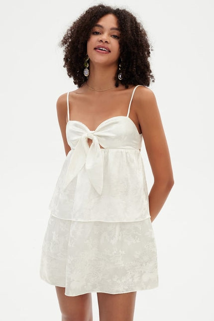 Robe De Bal À Volants Crème - gallery 4