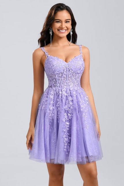 Robe De Bal Courte Tulle Brodée - gallery 1