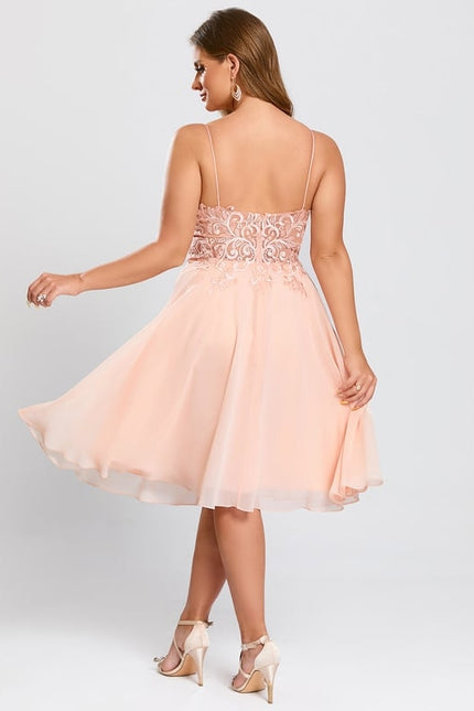 Robe De Bal Saumon Délicate - gallery 7