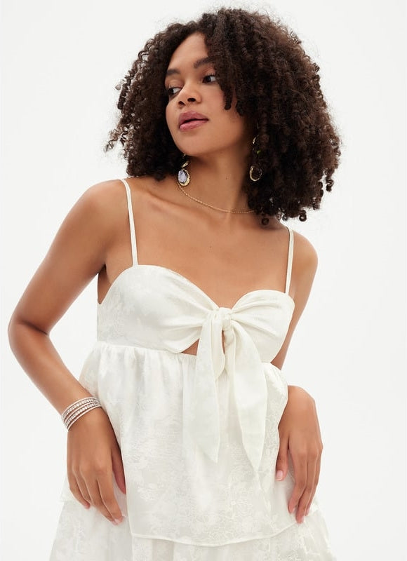 Robe De Bal À Volants Crème - gallery 6