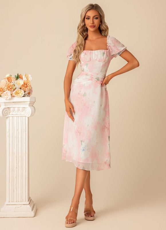 Robe De Bal Florale Pastel - gallery 6