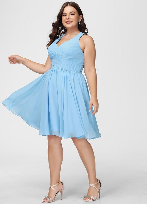 Robe De Bal Mousseline Bordeaux - gallery 6