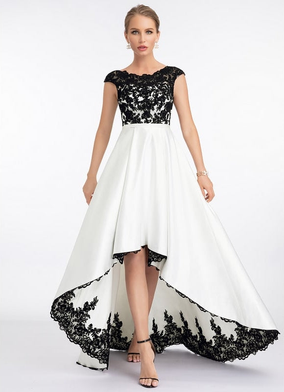 Robe De Bal Asymétrique Dentelle - gallery 4