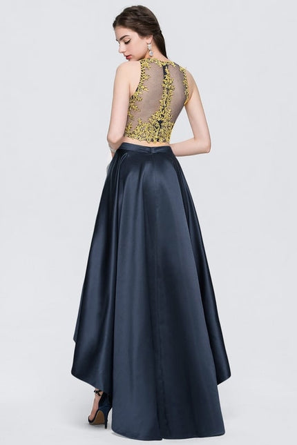Robe De Bal Asymétrique Dorée - gallery 3