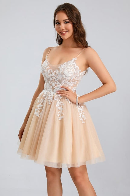Robe De Bal Courte Tulle Brodée - gallery 3