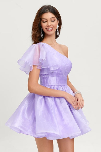 Robe De Bal Asymétrique Légère - gallery 3