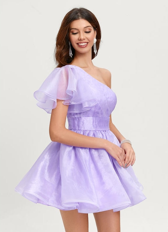 Robe De Bal Asymétrique Légère - gallery 3