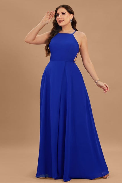 Robe De Bal Fluide Bleue - gallery 9