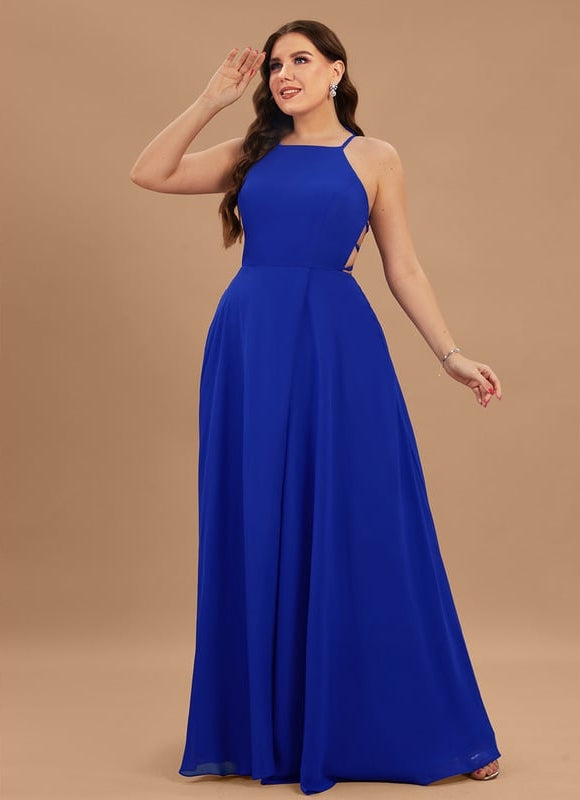 Robe De Bal Fluide Bleue - gallery 9