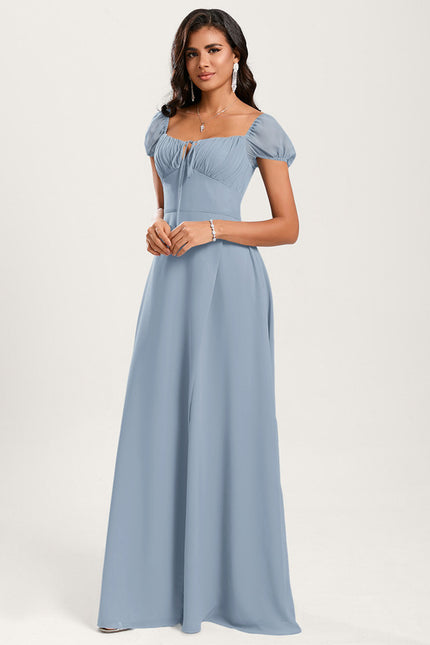 Robe De Bal Fluide Bleu Ciel - gallery 3