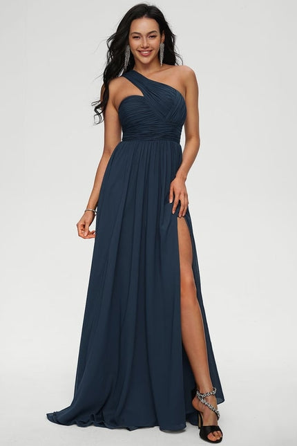 Robe De Bal Asymétrique Fluide - gallery 3