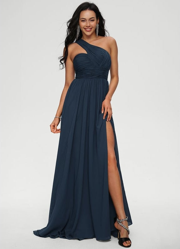 Robe De Bal Asymétrique Fluide - gallery 3