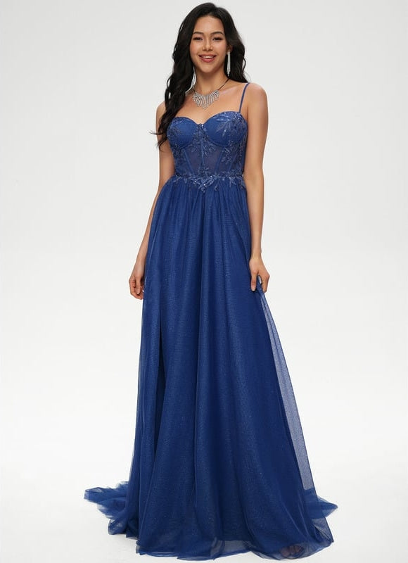 Robe De Bal Scintillante Évasée - gallery 1