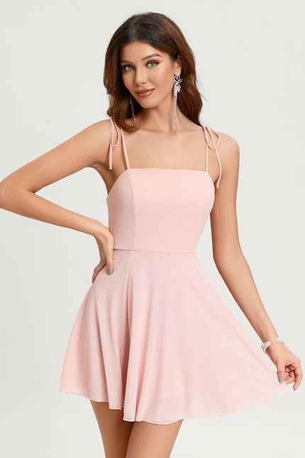 Robe De Bal Rose Fluide - gallery 2