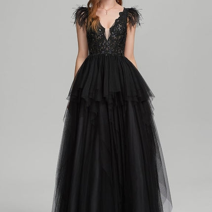 Robe De Bal Tulle Plumes