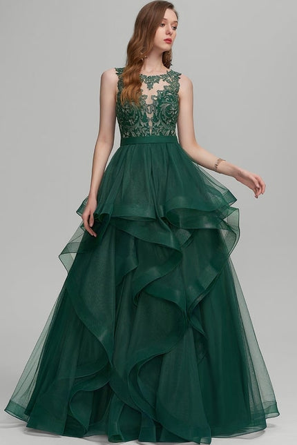 Robe De Bal Émeraude Volante - gallery 2