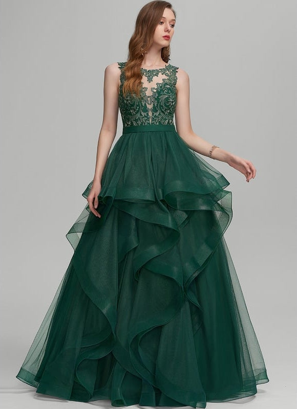 Robe De Bal Émeraude Volante - gallery 2