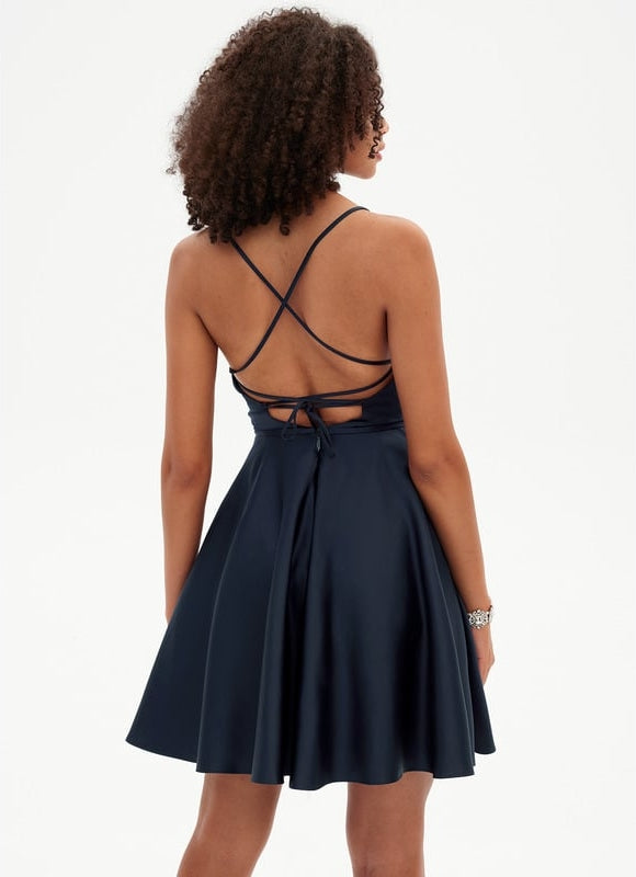 Robe De Bal De Bal En Satin Rose - gallery 5