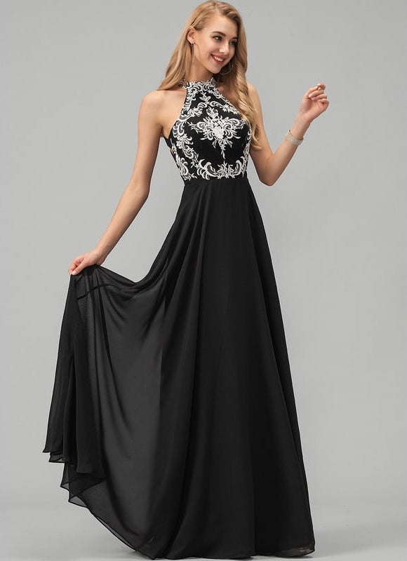 Robe De Bal Fluide Bleue - gallery 3