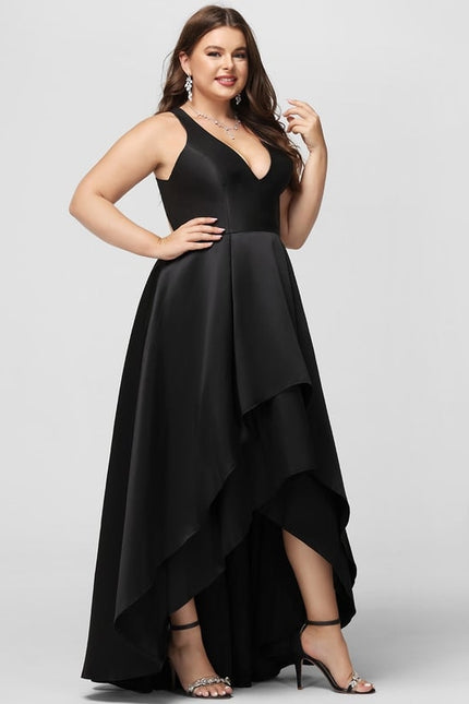 Robe De Bal Asymétrique Satinée - gallery 6