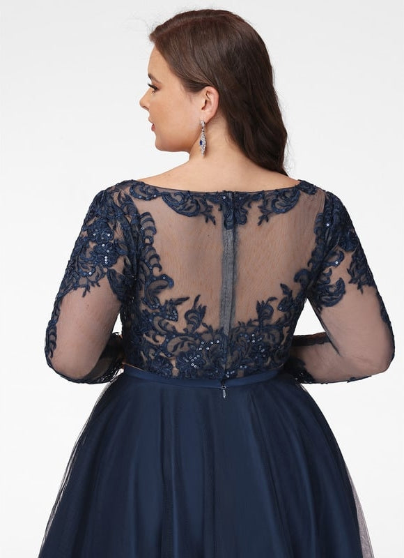 Robe De Bal Tulle Marine Élégant - gallery 9